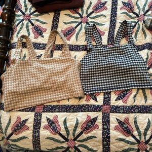 Aerie Offline Gingham Bra Tank Sports Bra TWO PACK